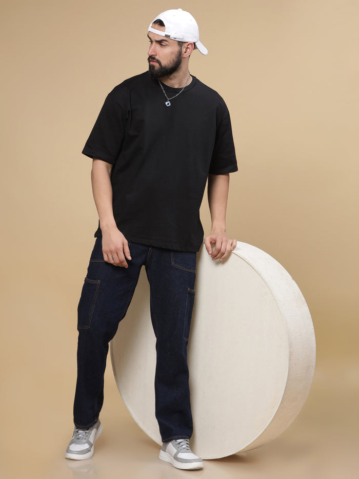 Jet black Oversized Tshirt