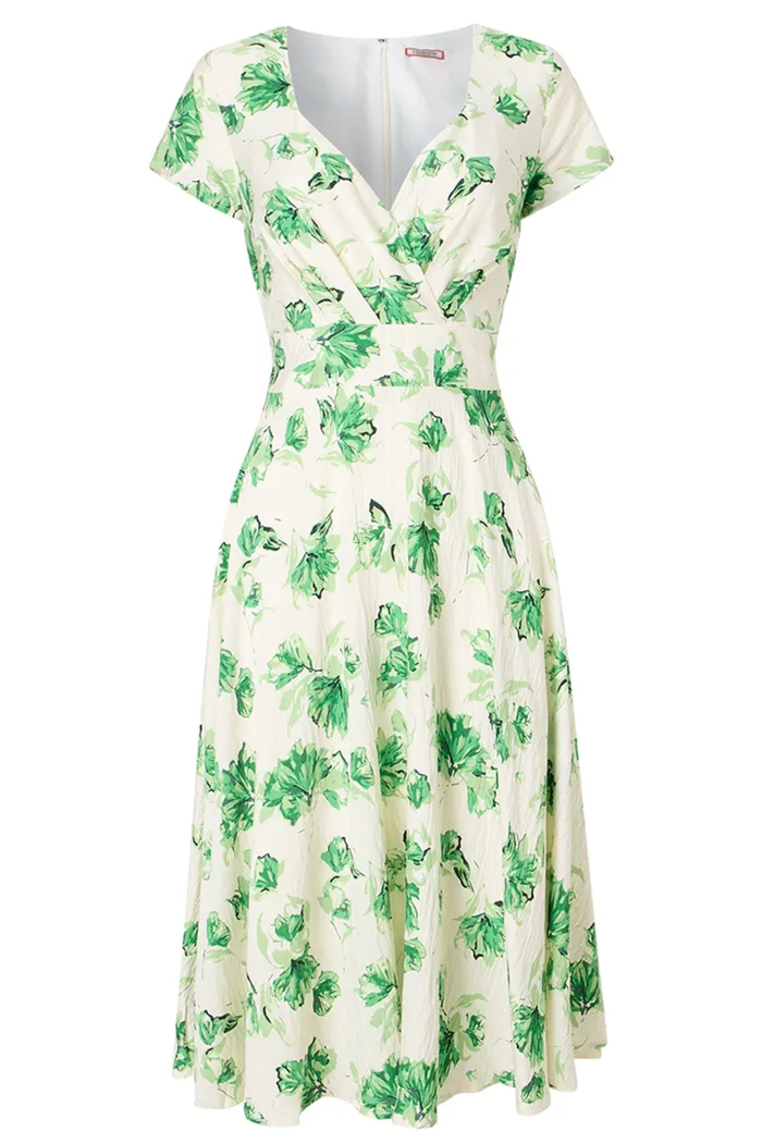 Joe Browns WF416A Day At The Races Floral Dress Green by Joe Browns, shop Joe Browns at Dotique for fresh seasonal style