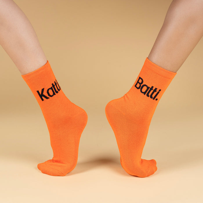 siblings bond dialogue socks pack of 5 cotton ankle unisex fun quirky socks-Katti Batti Edition- DIALOGUE SOCKS-