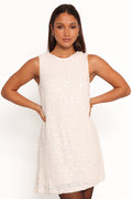 Petal and Pup USA DRESSES Kezie Sequin Mini Dress - Cream