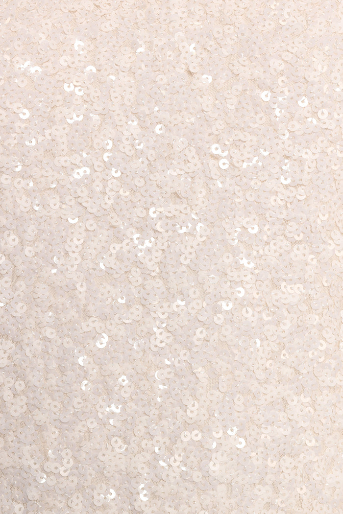Petal and Pup USA DRESSES Kezie Sequin Mini Dress - Cream