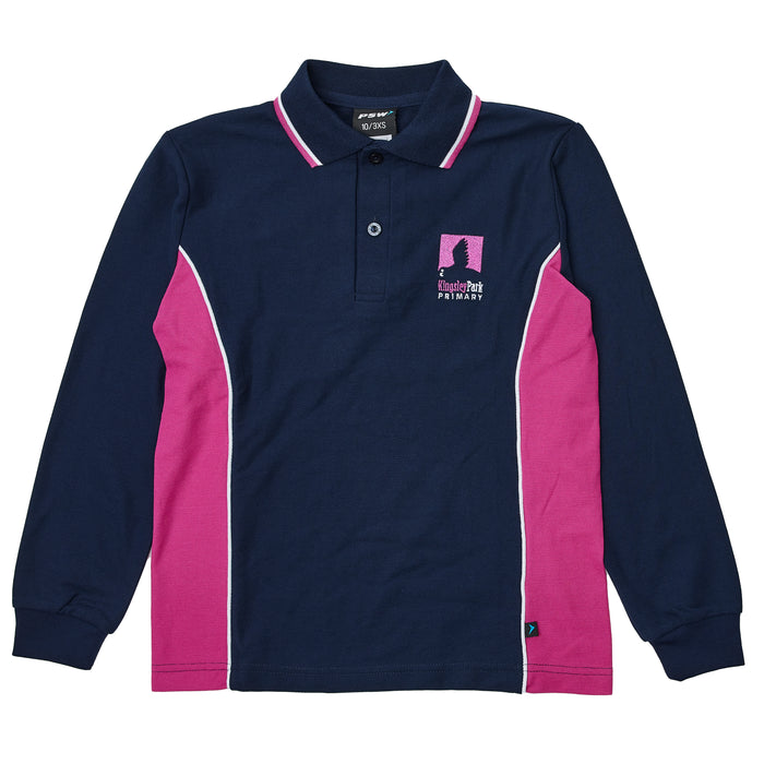 Kingsley Park PS Long Sleeve Polo - Navy