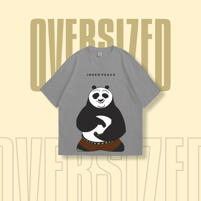 Kung Fu Panda Round Neck Oversized T-Shirt