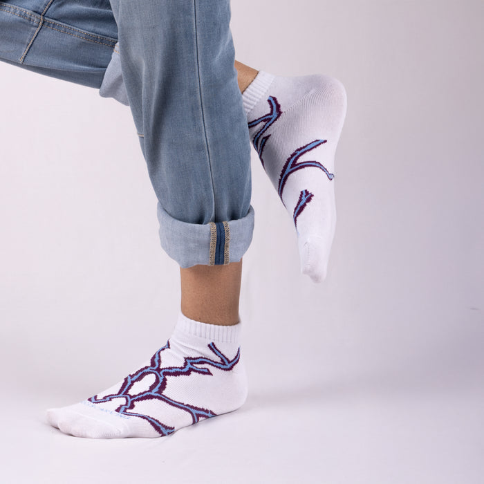 Lightning No-Show - White Purple