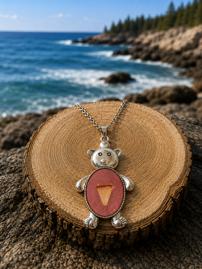 Lobster Notch Necklace Teddy Bear