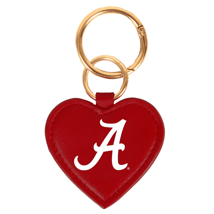 Logo Heart Purse Charm Key Ring - Alabama