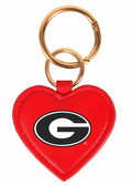 Logo Heart Purse Charm Key Ring - Georgia