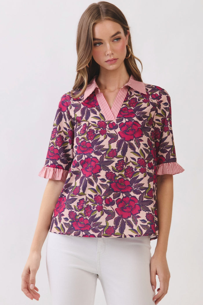Magenta Rose Top