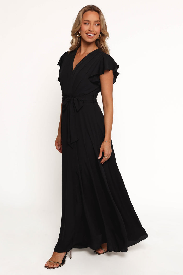 Petal and Pup USA DRESSES Maverick Wrap Maxi Dress - Black