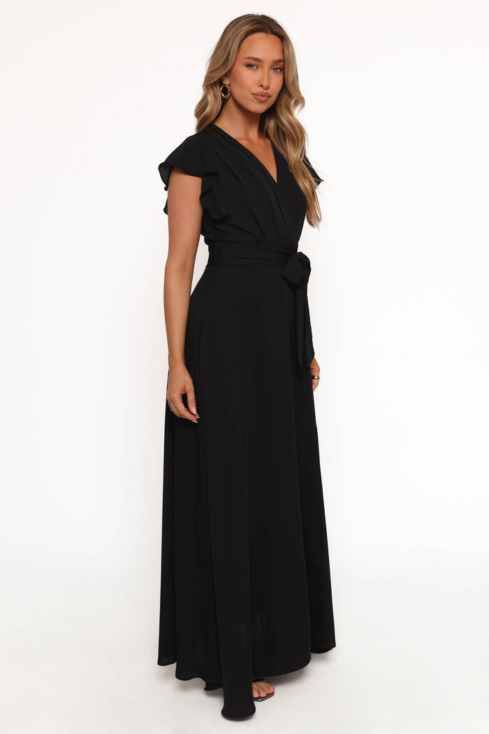 Petal and Pup USA DRESSES Maverick Wrap Maxi Dress - Black