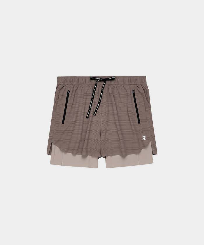 Men's CoolGrid™ 2-in-1 Run Shorts - Cocoa