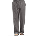 Men’s Cotton Linen Trousers, Dark Grey Drawstring Casual Pants