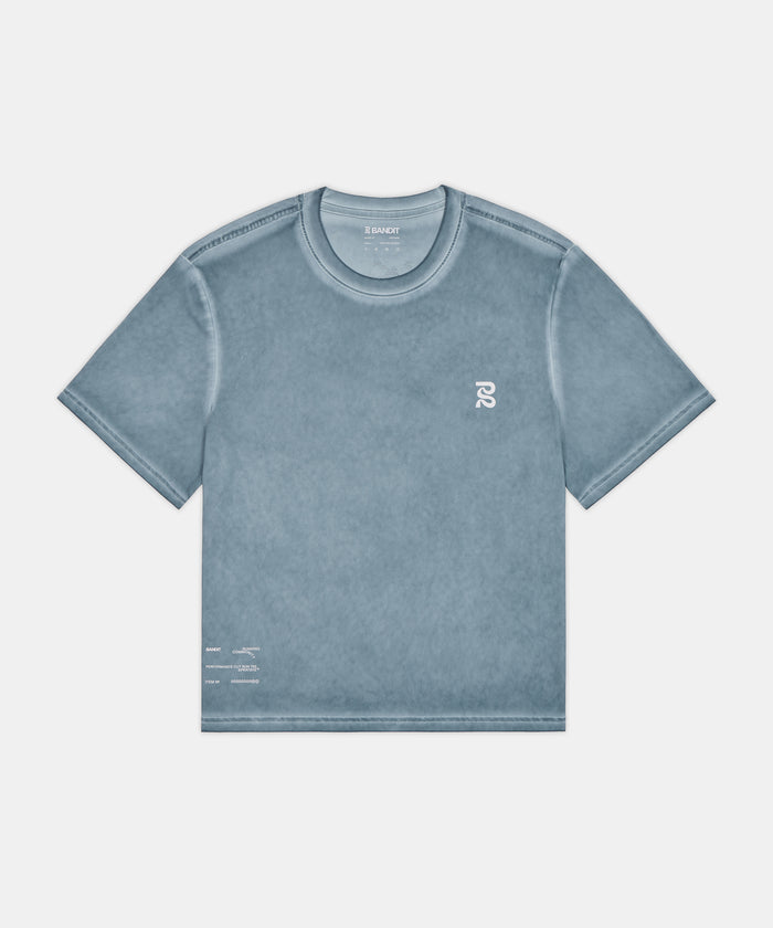 Men's FrioSoft™ Performance Box Tee - Tranquil Blue SaltFade™