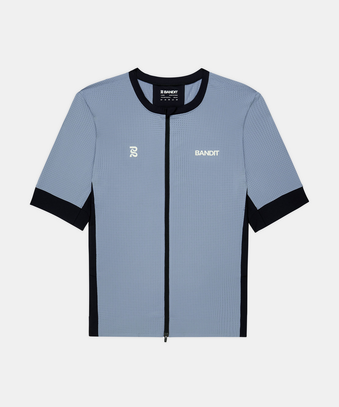 Men's GeoMesh™ 2-Way Zip Race Top - Steel Horizon