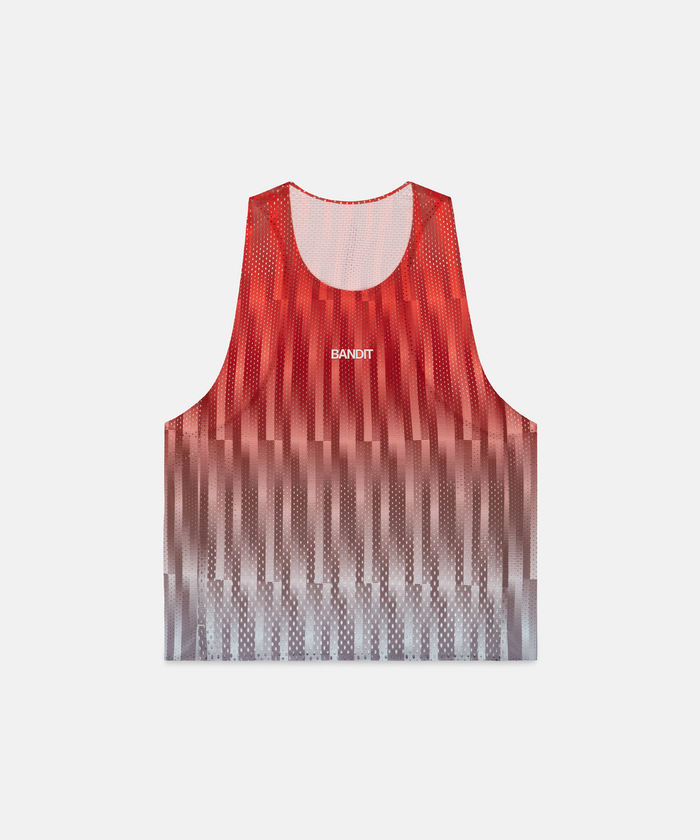 Men's Shredder™ Shorty Race Singlet - Uneven Gradient - Poppy