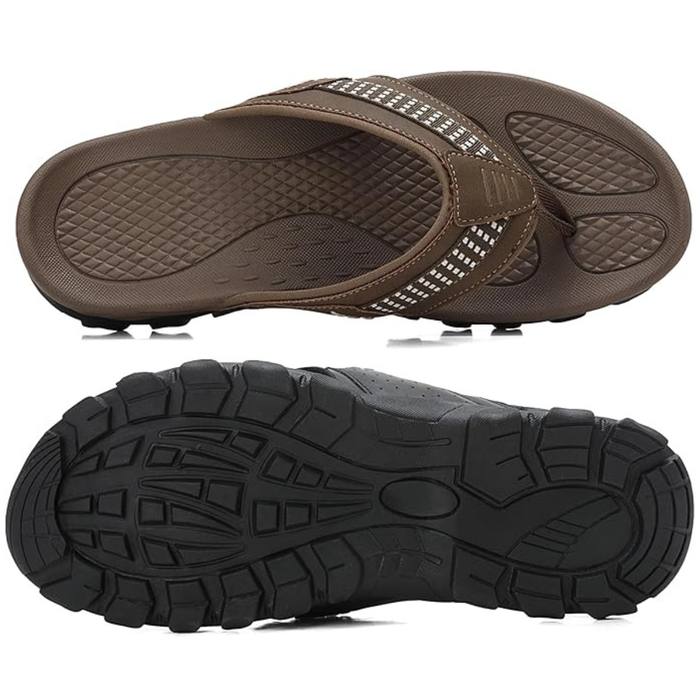 Men’s Sport Flip Flops, Slip-On Thong Sandals for Casual Walking