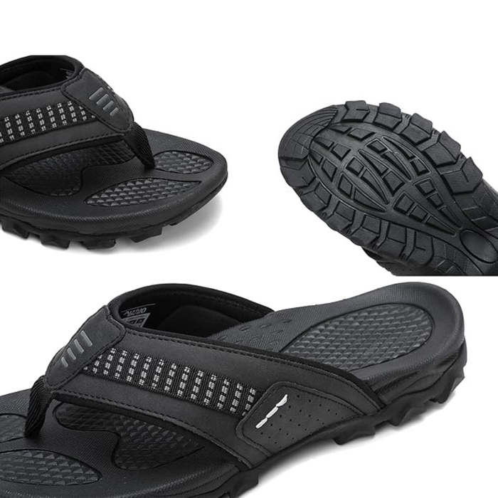 Men’s Sport Flip Flops, Slip-On Thong Sandals for Casual Walking