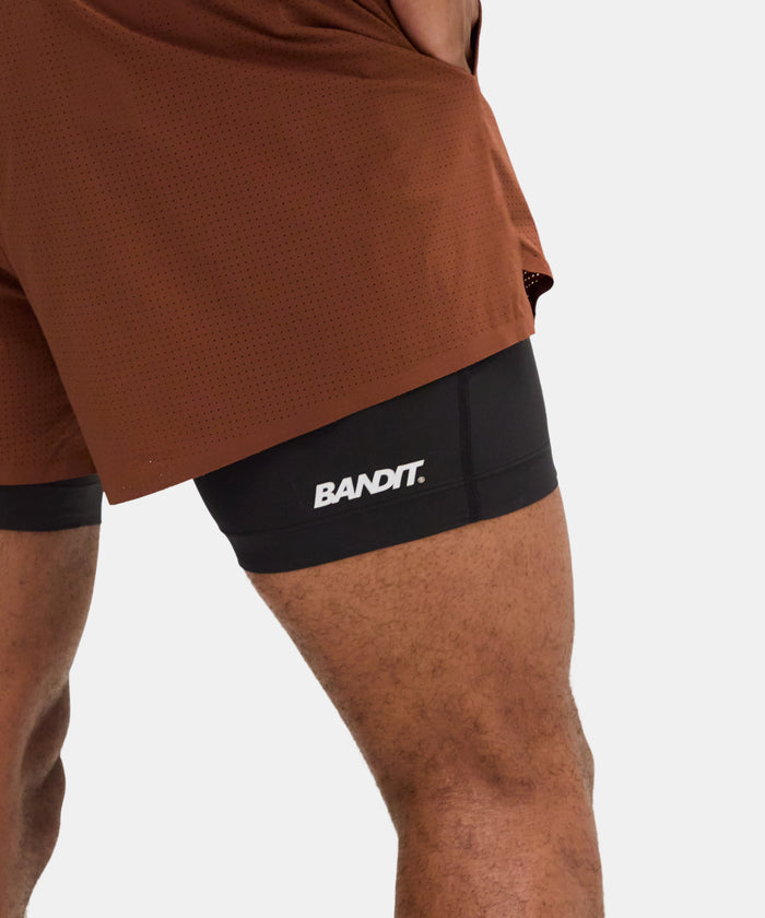 Men's Vento™ 2-In-1 Run Short - Coffee Bean