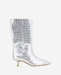 Meryl Leather Metallic Croco Bootie