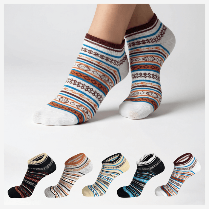 Multicolor invisible no-show socks pack of 5 – extra cushion combed cotton unisex socks | Sockscarving®-Multicolor No-Show Edition-
