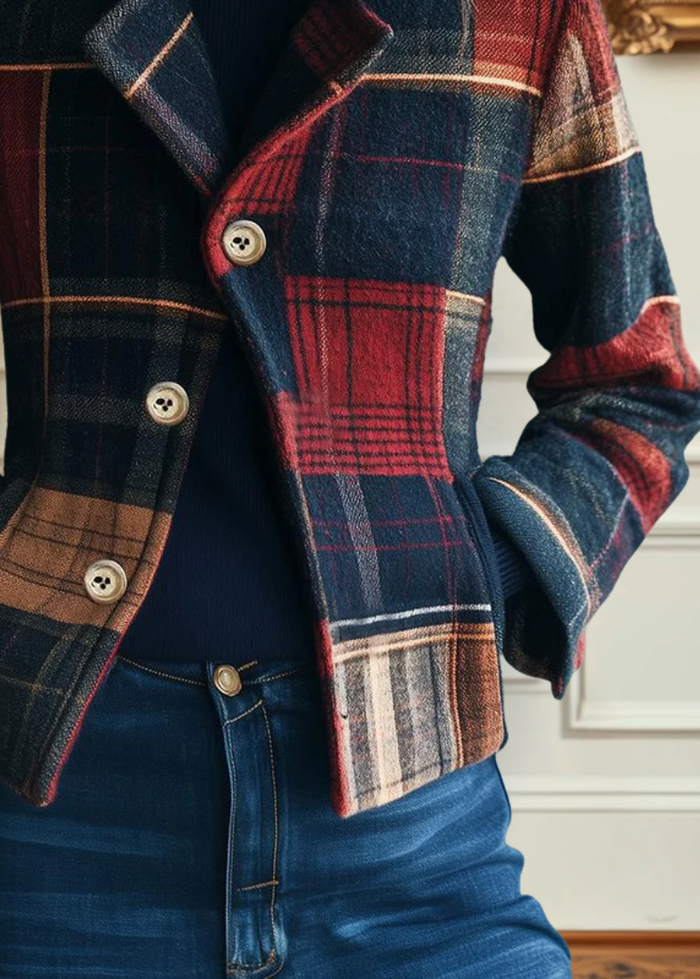 NATALIE | TRADITIONAL PLAID WOOL COAT
