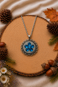 Necklace Blue Flower