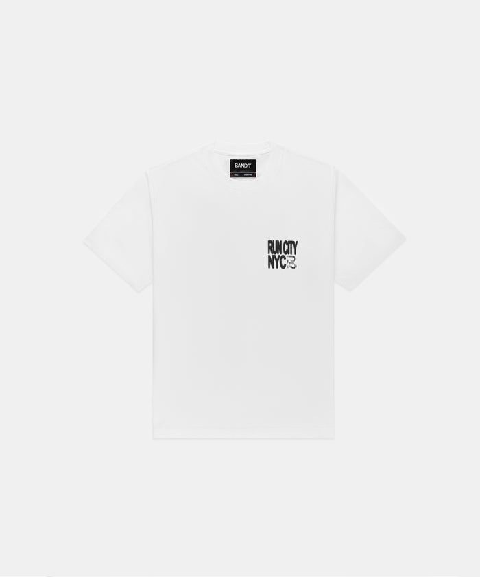 NYCM '25 "Run City" Cotton Tee, Unisex - White