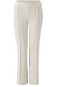 Front view of Oui 91720 Off White Pull On Trousers (1136) by Oui, shop Oui at Dotique for elegant casual style