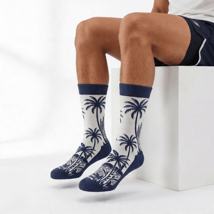 -Palmora Socks- Blue-