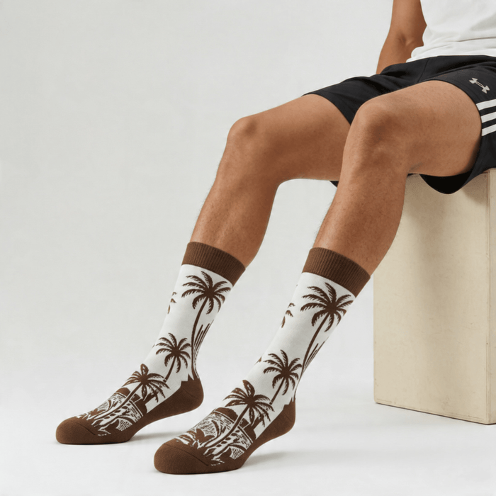 -Palmora Socks- Brown-