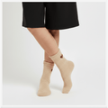 -Pumped Up Brown Heart Furry Socks-
