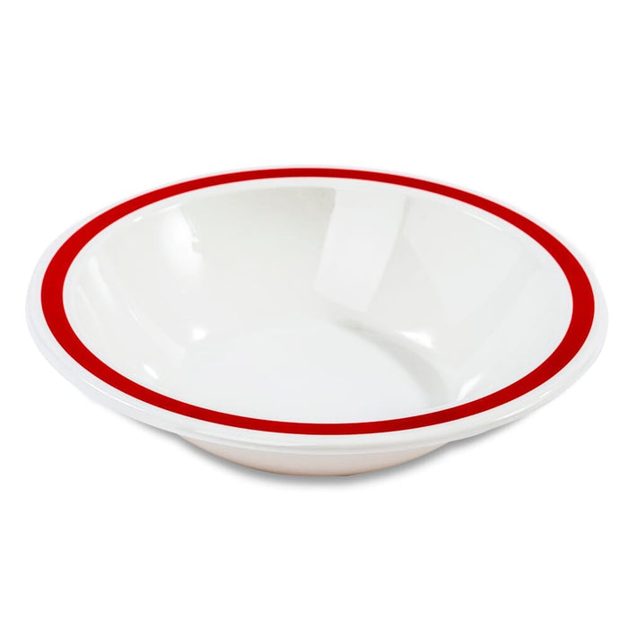 Alternative view of Red Rimmed Bowl, showing different angle or usage.