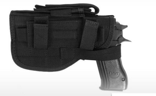Right Handed Universal Hip Holster w/ Spare Mag - Black