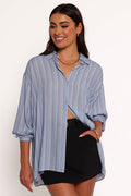 Petal and Pup USA TOPS Rixo Button Down Top - Blue Stripe
