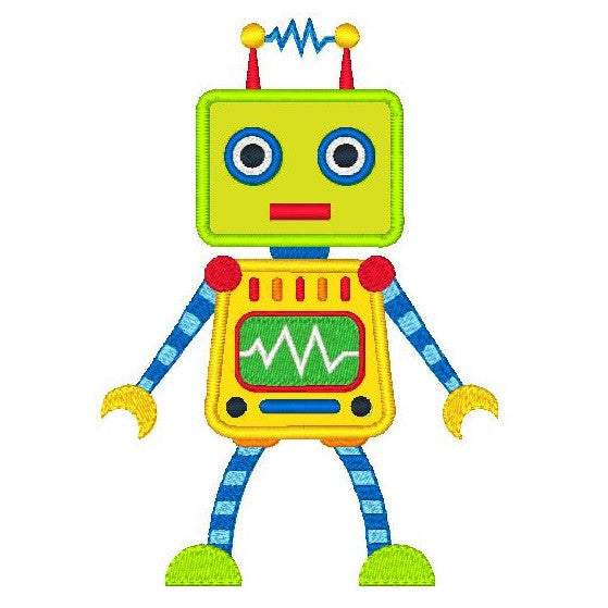 Robot applique machine embroidery design by rosiedayembroidery.com