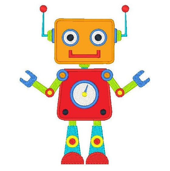 Robot applique machine embroidery design by rosiedayembroidery.com