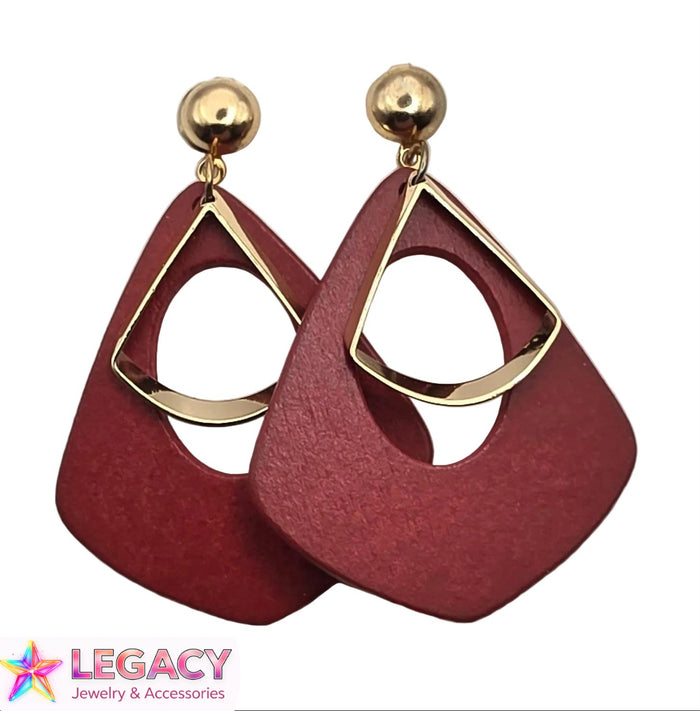 Ruby Regal Drops(Wood) - E916-6