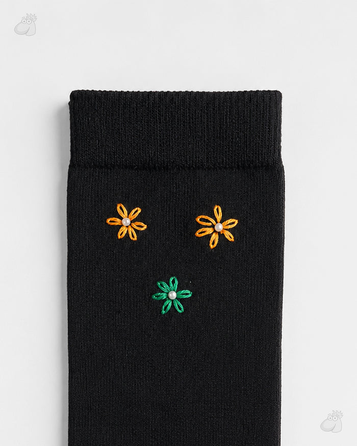 Samarth Collection - Three Flowers, Handcrafted Socks