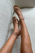 SAMPLE-Strappy Jayda Heels - Tan