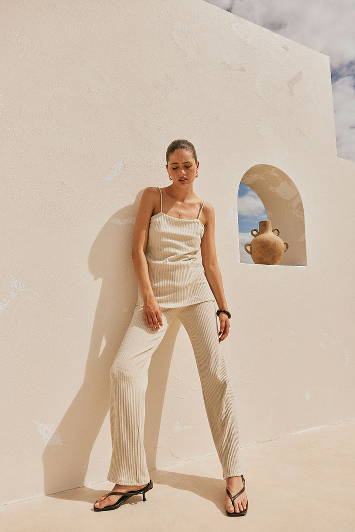 Sayla Backless Thin Strap Tie Jumpsuit - Grey