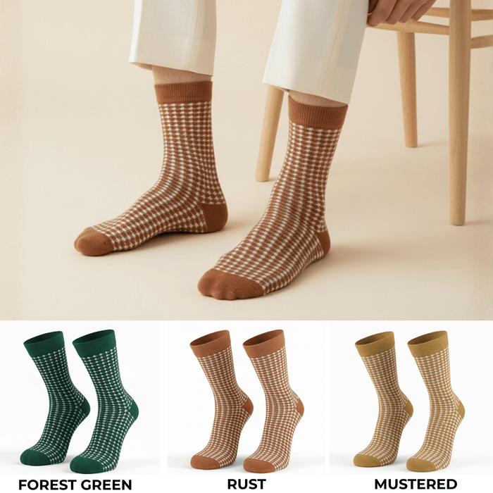 3-Pair (Mustard/Rust/Forest Green)