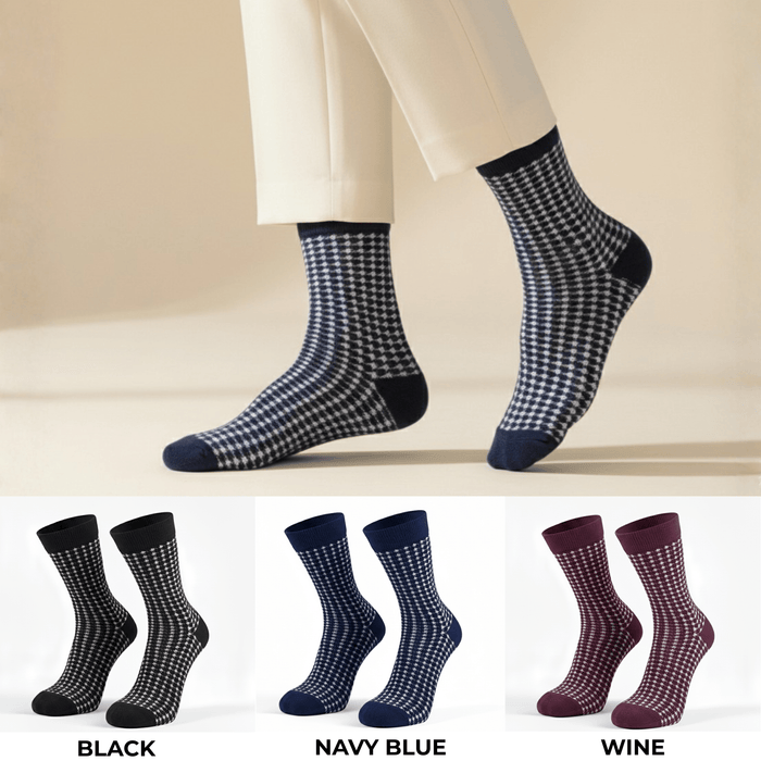 3-Pair (Black/Navy Blue/Wine)