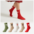 pumped up heart furry socks pack of 5 cozy cotton cushioned winter unisex socks-Sockscarving® Pumped Up Heart Cozy Full-Length Furry Edition (Pack of 5 | Unisex)-