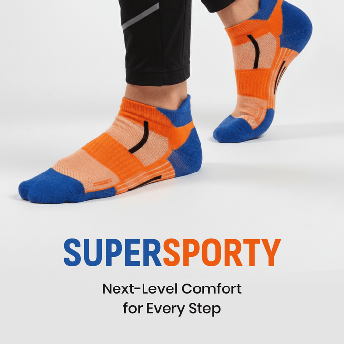 Super Sporty Edition Cushioned Ankle Sports Socks Pack – Sockscarving-Sockscarving® Super Sporty Cushioned Ankle Socks |  Pack of 5 (Unisex)-