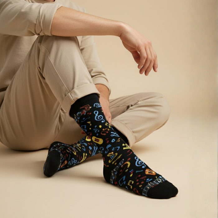 Premium cotton socks for men and women with soft breathable fabric-Sockscarving's Harmonic Limited Edition-