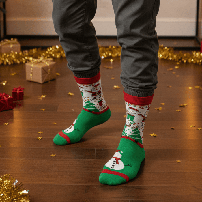 Winter snowman design socks for men and women-Sockscarving's Snow-man Limited Edition-