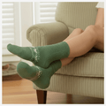 -Solemate Green Furry Socks-