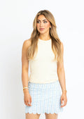Solid Ribbed Tank - Butter