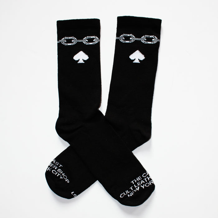SPADE & CHAIN SOCKS (BLACK)