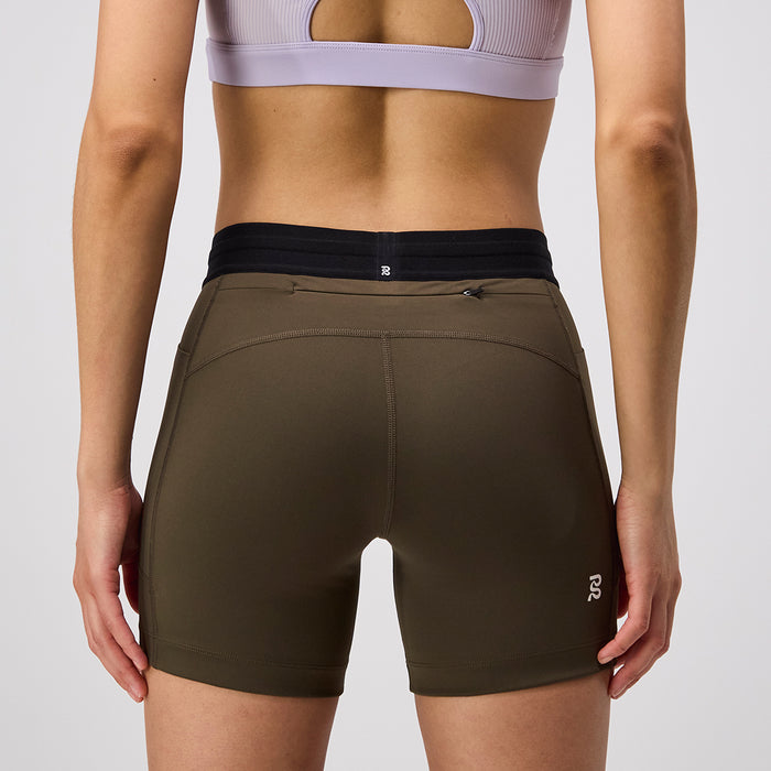 Stamina™ 5" Women's Compression Shorts - Dark Fatigue